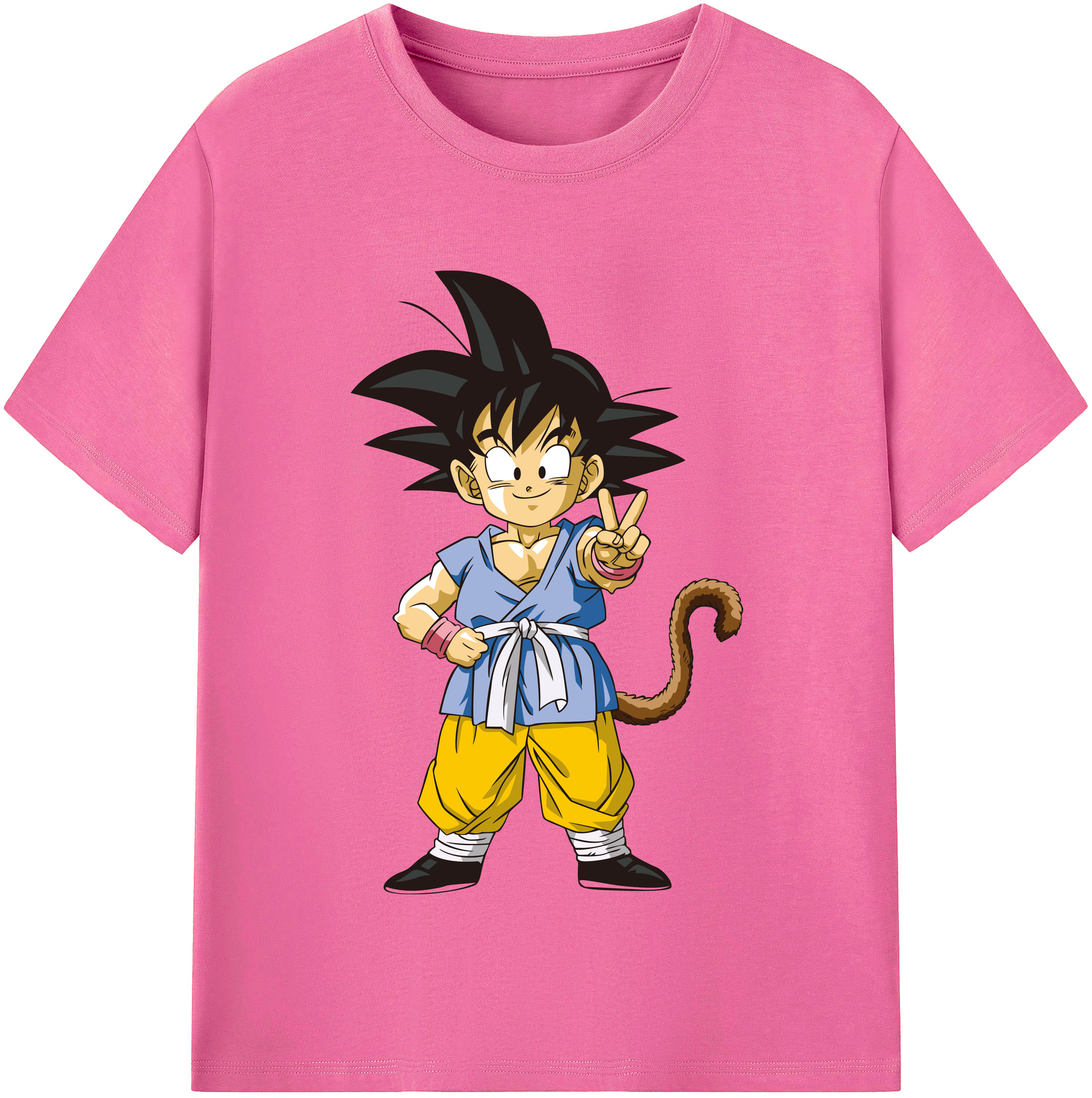 （画像用） ドラゴンボール 孫悟空（そん ごくう）Son Goku カカロット DRAGON BALL Kakarotto レディースカジュアルプリントTシャツ（綿100％）